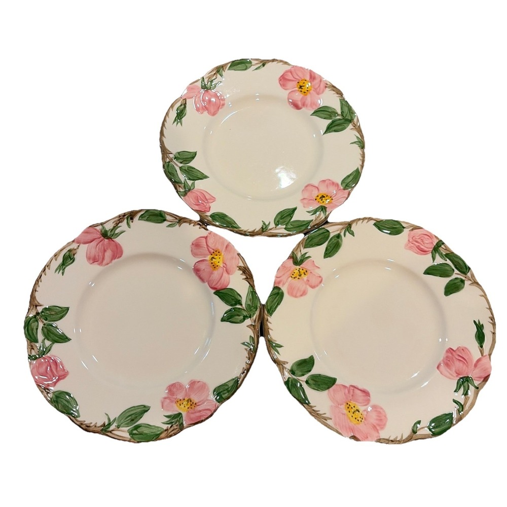 Set of 3 Franciscan Desert Rose Vintage 6-1/4"  Bread & Butter Plates
